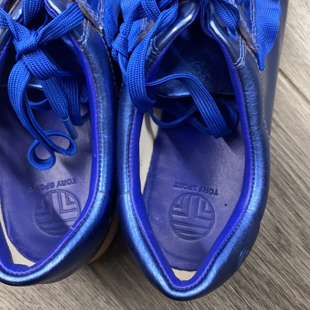Tory Burch Metallic Blue Sneakers - Picture 4 of 6